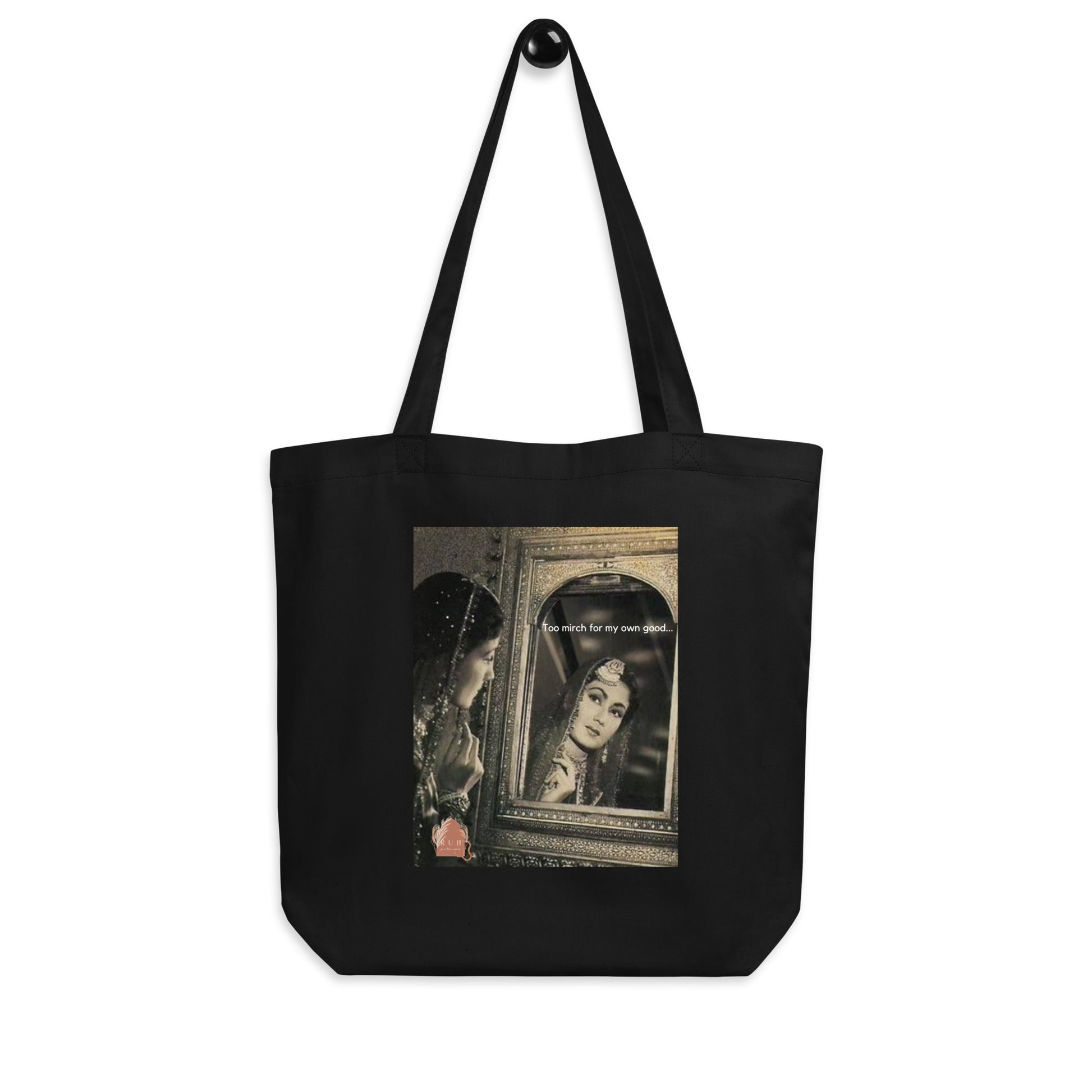 Too Mirch Eco Tote Bag | پرانا بالی ووڈ ٹوٹ بیگ | جنوبی ایشیائی دیسی تحائف