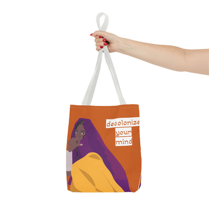 Decolonize your Mind Tote Bag | 3 handle color options | 3 sizes