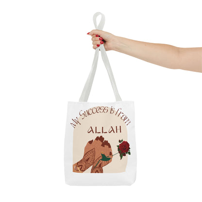 My Success is by Allah Tote Bag | Muslim Islamic Gifts | Eid Ramadan Gifts | 3 sizes