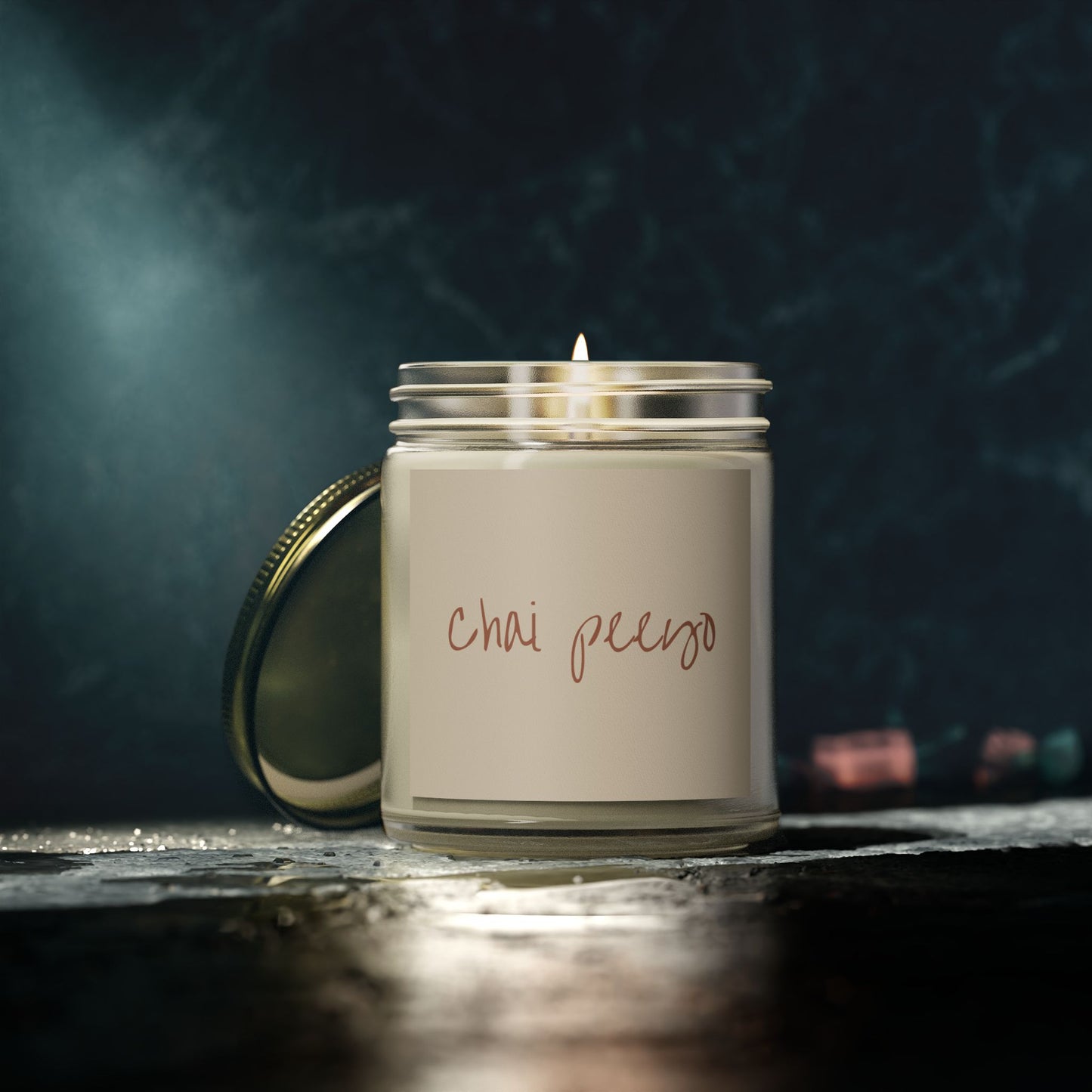 Chai Peeyo Scented Coconut Apricot Candles (4oz, 9oz) FREE SHIPPING (U.S. & Canada)  | Southasian Desi Candles | Chai candle | gifts and home decor