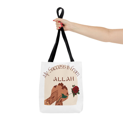 My Success is by Allah Tote Bag | Muslim Islamic Gifts | Eid Ramadan Gifts | 3 sizes