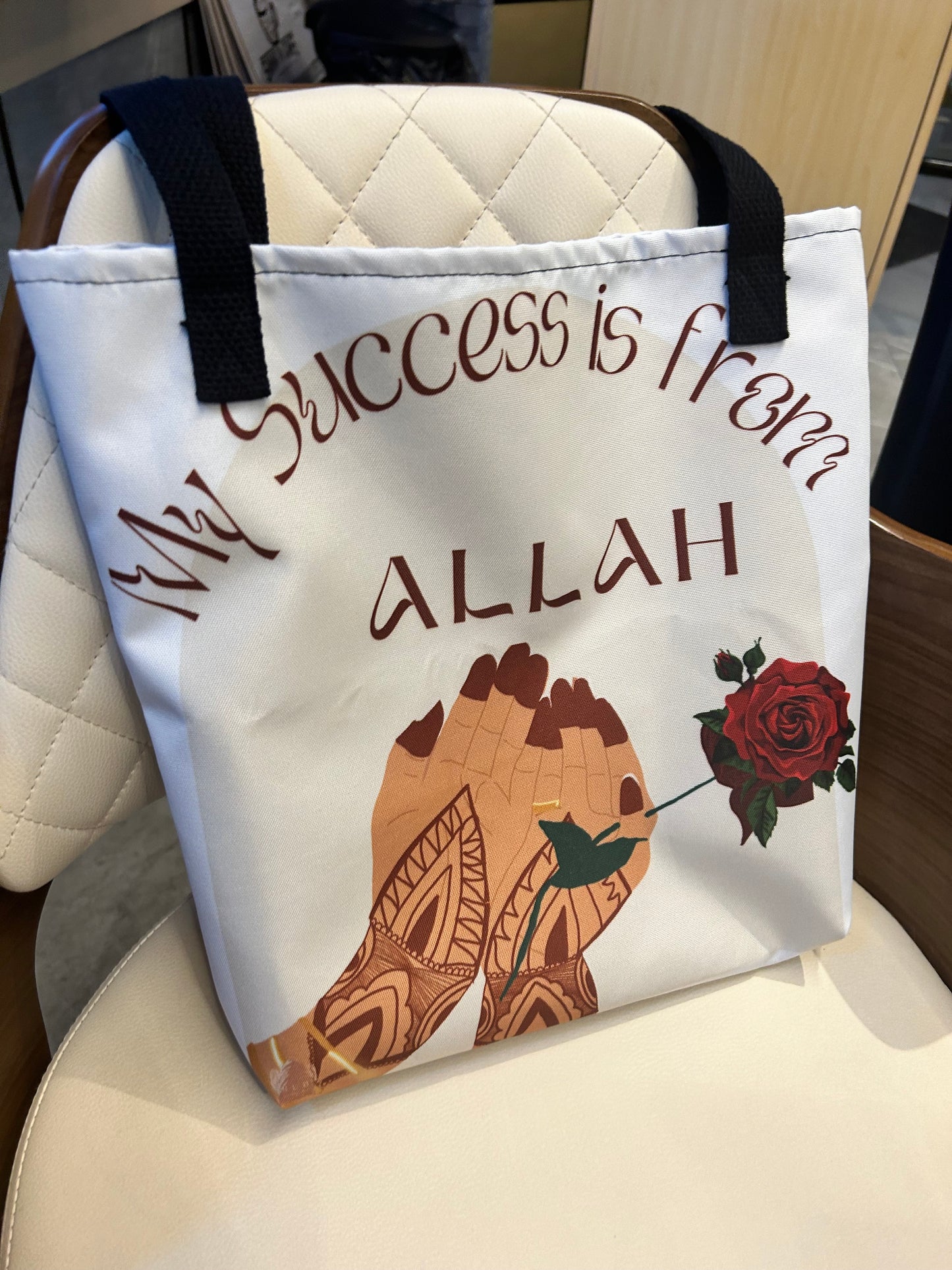 My Success is by Allah Tote Bag | Muslim Islamic Gifts | Eid Ramadan Gifts | 3 sizes