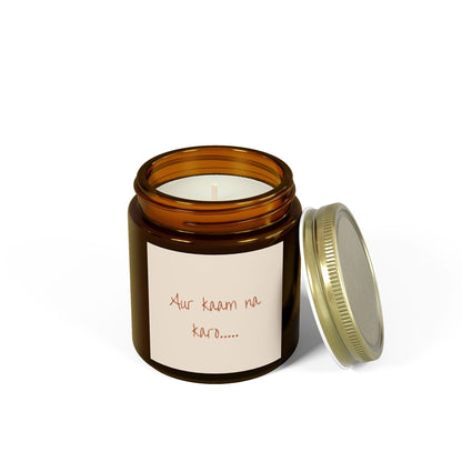 Urdu Desi Inspired Coconut Apricot Candles (4oz, 9oz) FREE SHIPPING  (U.S. & Canada) | Aur Kaam Na Karo.... | 9 scents | Desi Southasian gifts candle