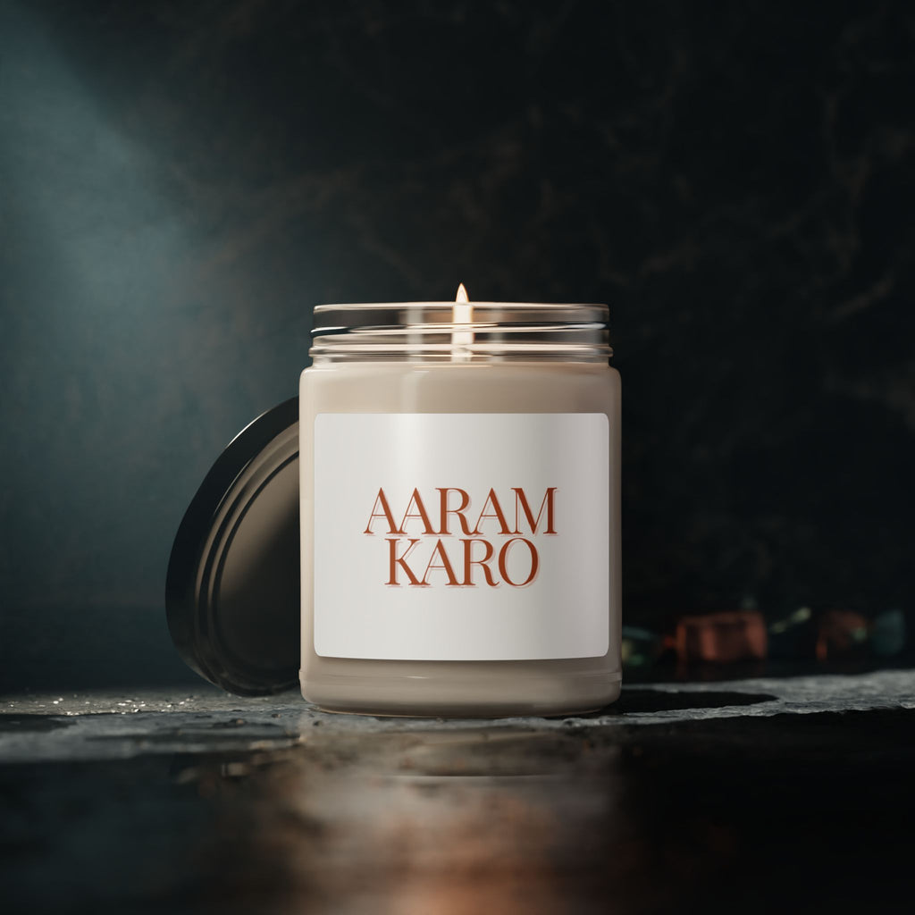 AARAM کرو خوشبو والی سویا کینڈل، 9oz دیسی پاکستانی گھریلو سجاوٹ کے تحائف