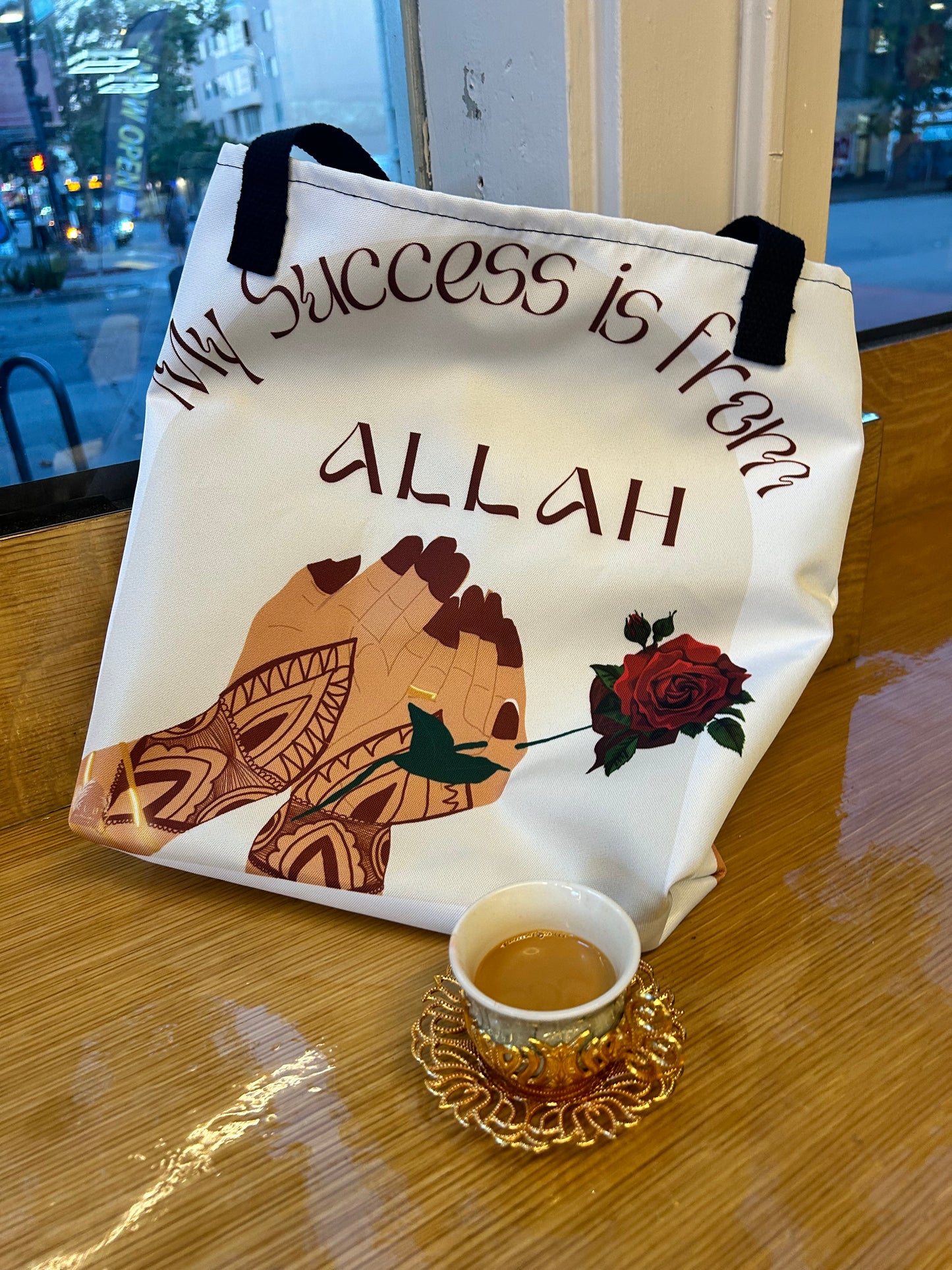 My Success is by Allah Tote Bag | Muslim Islamic Gifts | Eid Ramadan Gifts | 3 sizes