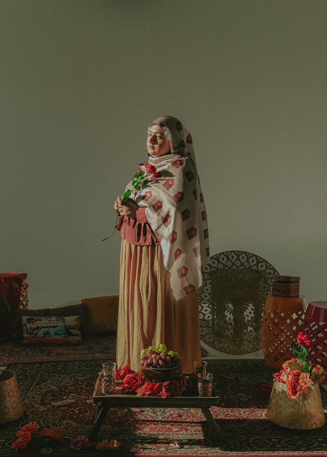Mughal Dreams Hijab | Silk chiffon Hijab | Rectangle Hijab