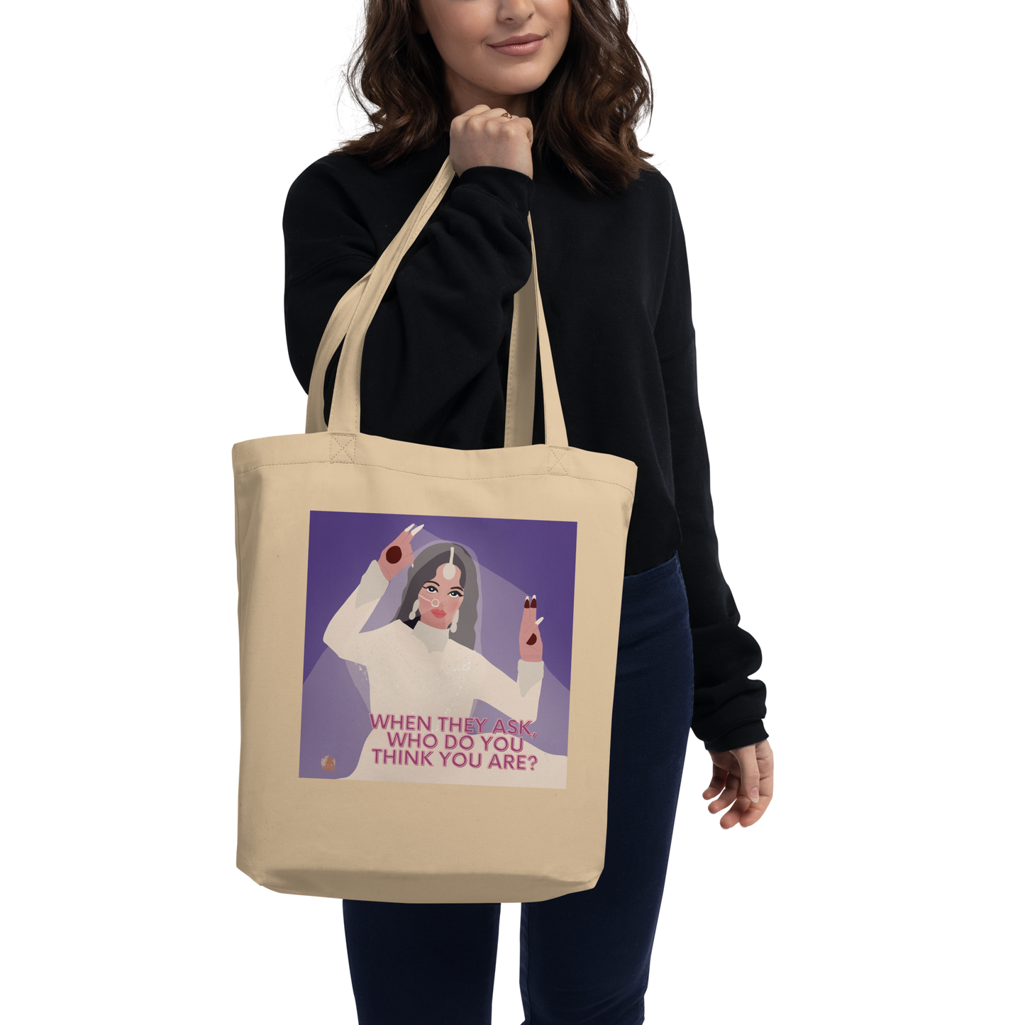 "When they ask" Tote Bag | Old Bollywood Southasian desi tote bag | Bollywood gifts