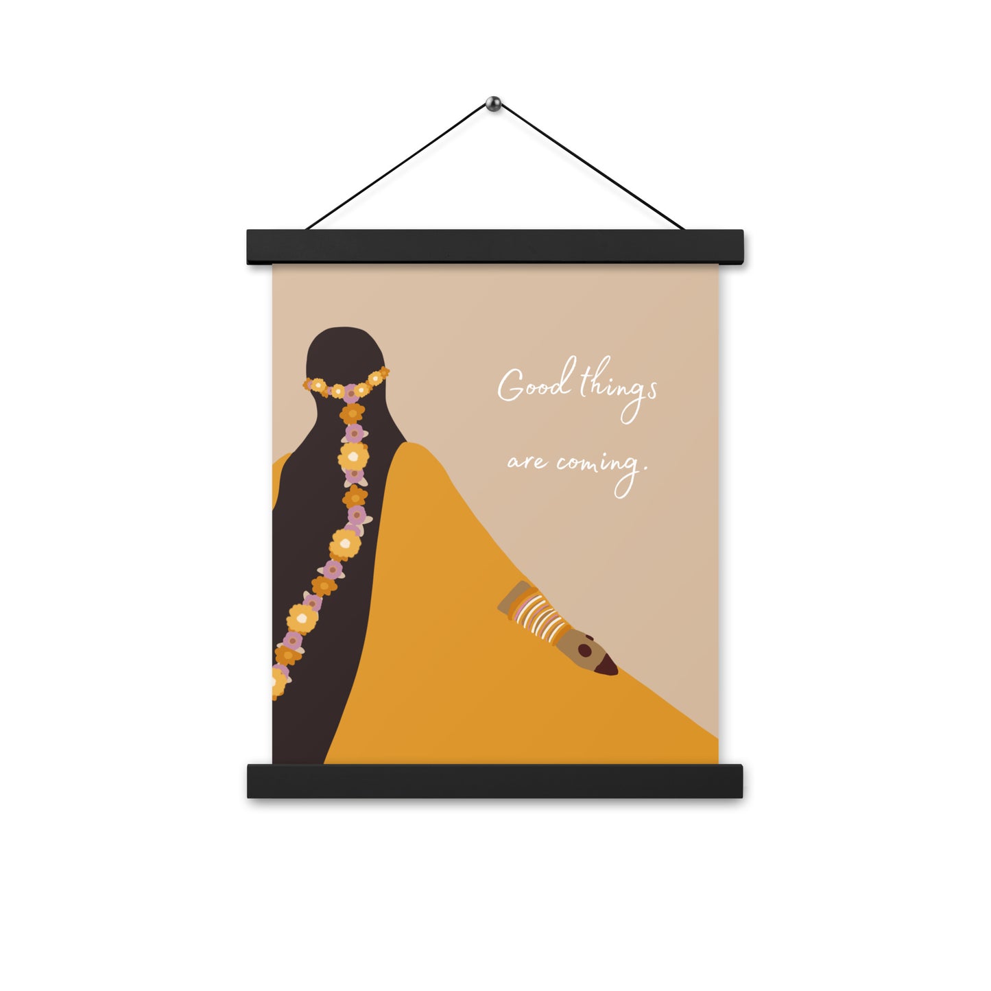 "Good things are coming" Wall Art | Poster with hangers | Inspirational Art Print | 3 hanger colors