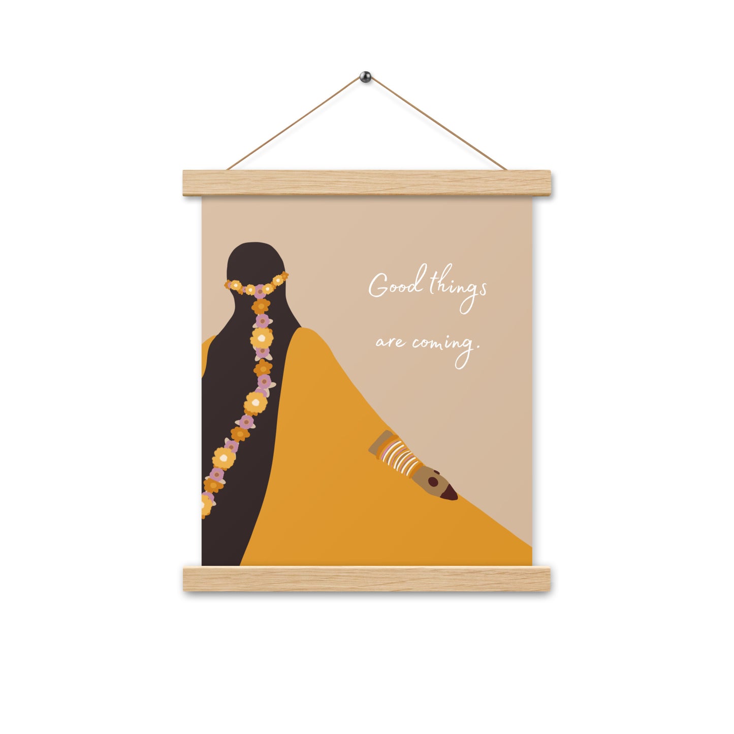 "Good things are coming" Wall Art | Poster with hangers | Inspirational Art Print | 3 hanger colors