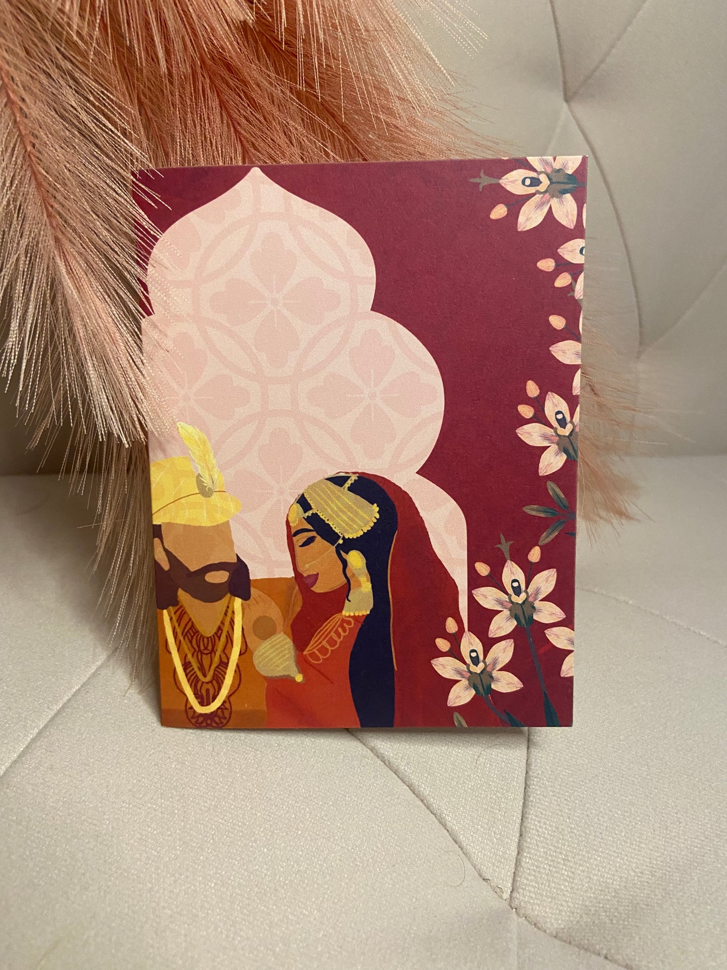 Mughal Wedding Card | Anniversary/Couples Card | Pakistani Desi Southasian wedding card