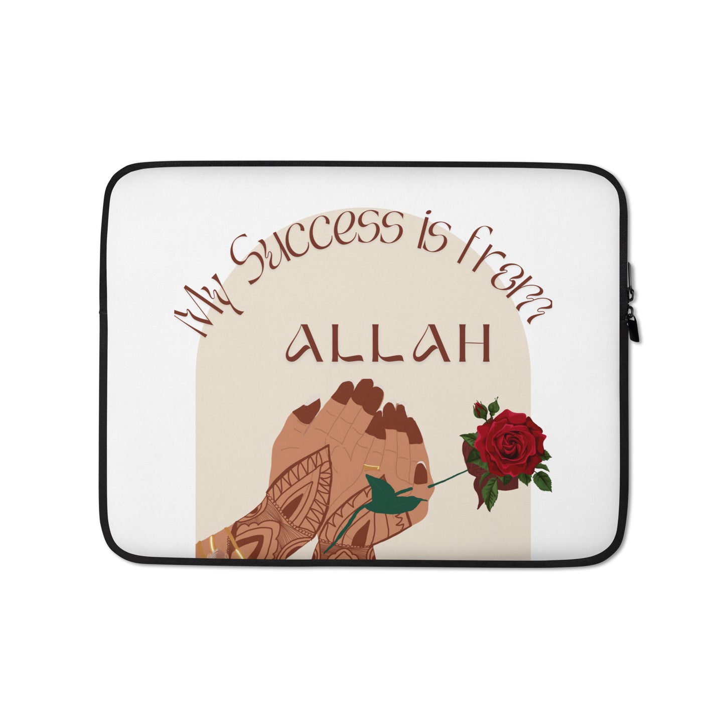 My Success is from Allah Laptop Sleeve Muslim Hijabi Islamic Gifts Accessories