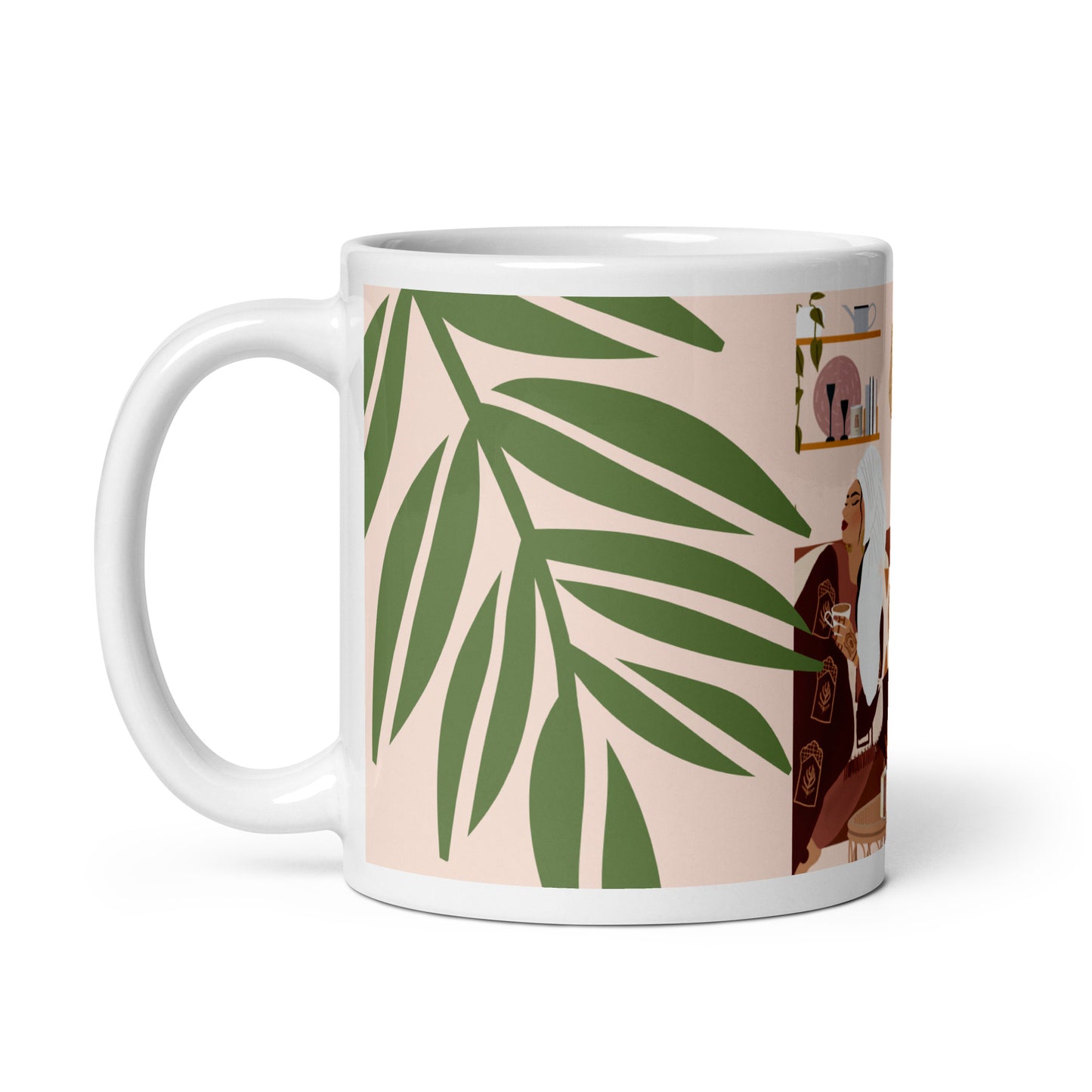 Comfy Cozy glossy mug | 11 oz. Chai Coffee Mug | Southasian Desi art