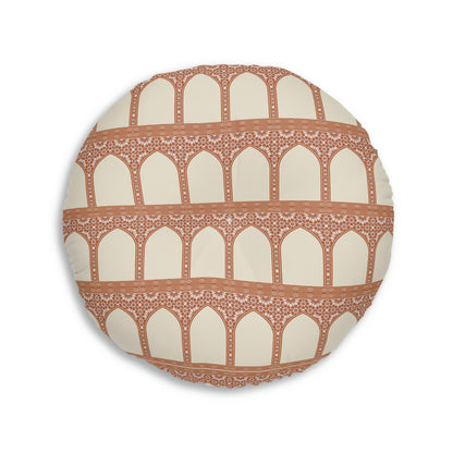 Moroccan Print | Tufted Floor Pillow | Round | One Size |