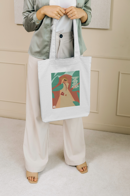 Hijabi Power Tote Bag | World Hijab Day | Muslim Eco Tote Bag