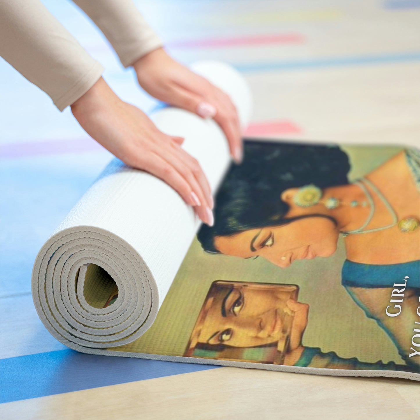 Girl, You Got This Bollywood Sharmila Tagore Foam Yoga Mat