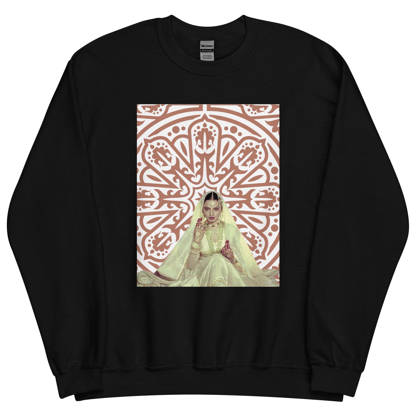 Rekha Bollywood Queen Unisex Sweatshirt | Desi Apparel | Black | S-5x