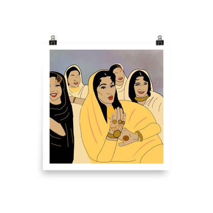 Mughal e Azam Art Print | 10 x 10 | unframed